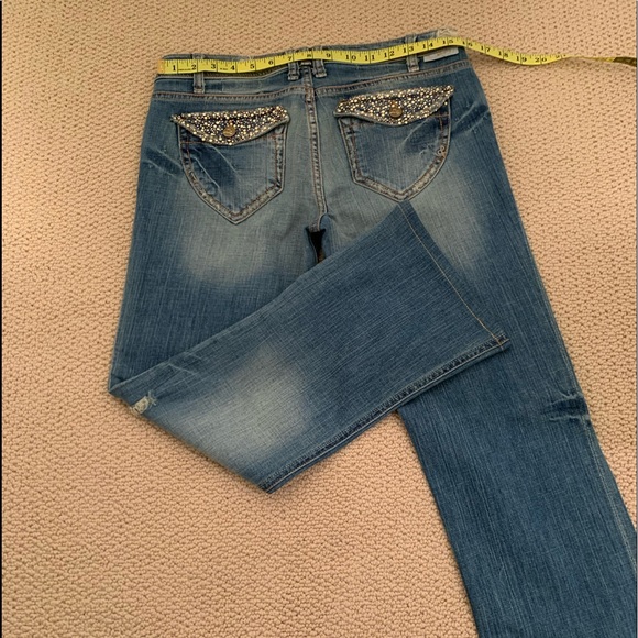 Jeans Femme J & Company - Taille 26 - Gris - Style Straight Avec Clous - Neuf Avec étiquettes